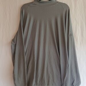 Men's large FootJoy mock neck performance shirt. Gray. Long sleeve.